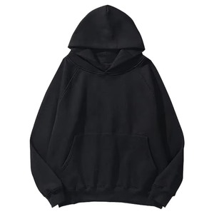 เสื้อฮู้ดสีขาวสำหรับผู้ชาย ทรงโอเวอร์ไซส์ ผ้าฝ้าย 100% เฟรนช์เทอร์รี่ สวมใส่สบายๆ ในฤดูใบไม้ร่วง สีพื้น มีกระเป๋า - Product Image 4