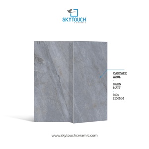 Azulejos cerámicos rústicos con acabado brillante para suelo, 600x1200 mm, azulejos de porcelana mediterráneos lisos para sala de estar - Product Image 2