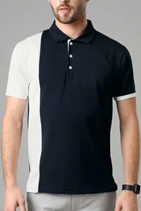 Polo homme 100 % coton, personnalisé avec logo OEM, best-seller, color block, léger 220 GSM, idéal pour le golf estival, vente en gros - Product Image 6