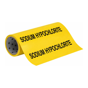 Marqueur de tuyauterie flexible Brady en hypochlorite de sodium pour les installations industrielles et les laboratoires - Product Image 2