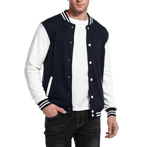 Unisex Casual Varsity <b>Jacket</b> Baseball Logo Print Wool Body Patchwork Stand Collar Front Position Canvas Streetwear Bomber - Product Image 1