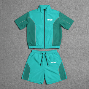 Conjunto de 2 Piezas para Hombre, Chaqueta Cortavientos con Cierre y Bloques de Color, Estilo Moderno, Nueva Llegada 2026 - Product Image 3