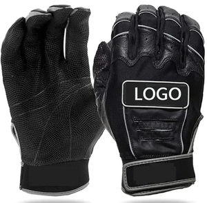 Gants de frappe en cuir à doigts entiers pour adultes, pour entraînement gaucher, taille, couleur et logos personnalisables pour le baseball et le softball - Product Image 5