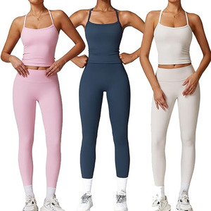 Leggings Deportivos de Cintura Alta Premium para Mujer, con Sujetador Deportivo a Juego, Sin Costuras, Elásticos, de Compresión, para Fitness, Gimnasio, Yoga, Running, Ejercicio - Product Image 1