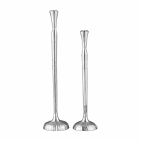Ensemble de porte-bougies coniques en aluminium doré antique |   Décoration de Noël pour la maison, support de bougie en métal pour table, mariage et fêtes