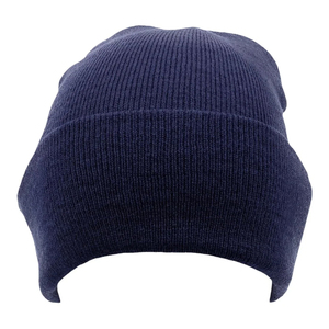 Bonnet en tricot côtelé, bonnet d'hiver à revers, unisexe, doux, extensible, chaud, uni, bonnet ajusté, fournisseur OEM personnalisé - Product Image 6