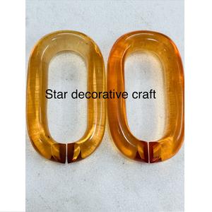 Summer Jelly Clear Lady Bags' Matte Finish Acrylic Chains Ring Chain Resin <b>Handbag</b> Chain <b>Straps</b> Plastic Parts and Accessories - Product Image 1