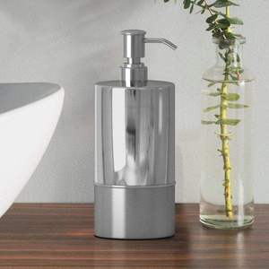 Galvanized Metal <b>Soap</b> Dispenser With Pump <b>Wash</b> Embossed Oval Design Bathroom Use for Modern Bathrooms Homes & Hotels Cleaner Use - Product Image 5