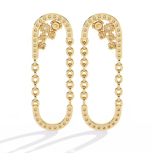 Boucles d'oreilles AJRETAIL en diamant naturel taille brillant rond de 0,48 ct - Or 14 carats, couleur HI, clarté VS-SI, design boucle céleste, style luxueux - Product Image 5