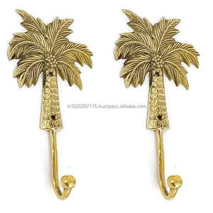 Luxurious <b>antique</b> finished <b>brass</b> wall <b>hooks</b> great for organizing items in elegant rustic or traditionally styled homes - Product Image 6