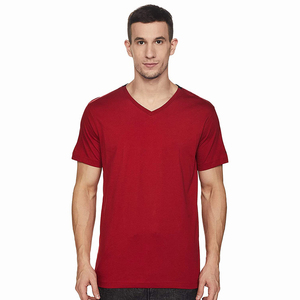 Camiseta de manga corta con cuello en V para hombre, de alta calidad, con estampado digital, tejida, para uso en exteriores, con servicio OEM, elegante y de calidad. - Product Image 1