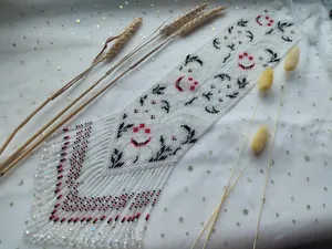 TRENDING DESIGN BOHO White <b>Beaded</b> Gerdan Necklace - Handmade Ukrainian Jewelry.FOR PARTY,CHRISTMAS , Anniversary, Wedding - Product Image 2