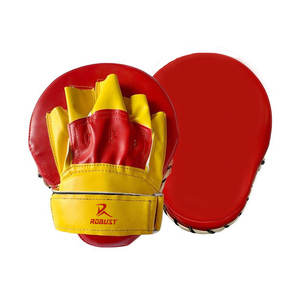 Pads de frappe en cuir au design épuré pour l'entraînement de boxe, avec évacuation de l'humidité, prise ferme et légère, et options personnalisables - Product Image 1