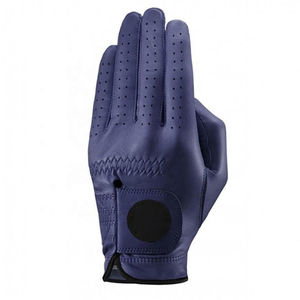 Gants de golf en cuir Cabretta bleu marine, unisexes, légers, avec poignées perforées respirantes, impression de logo personnalisée - Product Image 1