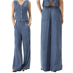 Women Wide Leg Pants <b>High</b> <b>Waist</b> Baggy Loose Fit Casual Fashion Trousers Wholesale - Product Image 6