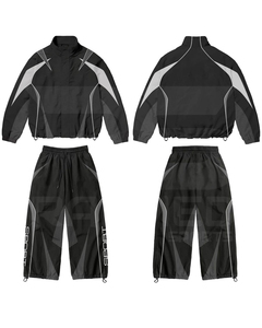 Nuevo Conjunto Deportivo Sublimado de Alta Resistencia, Chaqueta con Cremallera de Secado Rápido de Poliéster/Nailon, Pantalón Corto, Corte Regular, Estilo Deportivo para Verano - Product Image 2