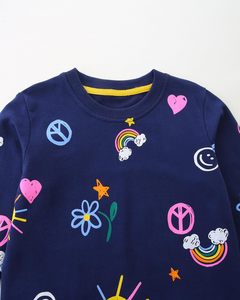 Sweat-shirts pour femmes de style classique, durables, coupe ajustée, sublimation, anti-rides, col rond, tricotés, imprimés en rouge - Product Image 1