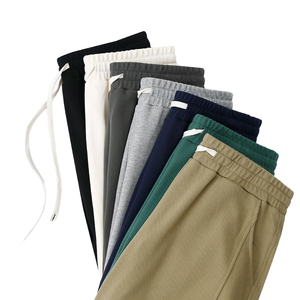 Pantalones de Dormir de Punto para Hombre, de Color Sólido, con Bolsillos, Ropa Casual de Otoño, Tejido Ecológico de 220g, Suave, Lavable a Máquina - Product Image 2