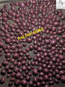 Vente en gros cabochon grenat étoile naturel fait à la main petite pierre précieuse à dos plat même image pierres précieuses en vrac à prix compétitif - Product Image 2