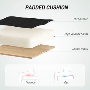 Sedia da Ufficio Contemporanea in Pelle PU, Girevole a 360°, Altezza Regolabile, Nera - Product Image 5