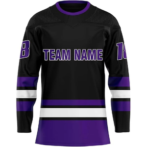 Maillot de hockey sur glace personnalisable à prix abordable - 100 % polyester respirant, anti-humidité, anti-UV, qualité supérieure, service OEM - Product Image 1