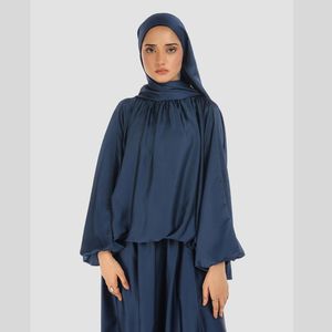 Conjunto de Vestido Ba Haya para Mujer, Estilo Étnico de Oriente Medio, con Escote, Mangas Anchas Elásticas, Cintura Ajustada, Largo Completo, Transpirable - Product Image 1