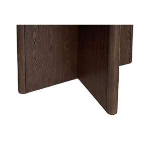 Metà secolo moderno tavolo da pranzo rotondo 1pc marrone noce finitura mobili in legno per la sala da pranzo - Product Image 3