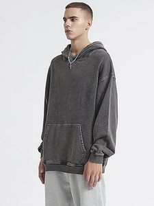 KEEPSHOWING Sweats à capuche oversize vintage pour hommes, pulls délavés à l'acide pour couples, streetwear - Product Image 6