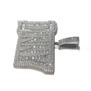 Collar con Colgante de Nombre Familiar con Diamantes Cultivados en Laboratorio, Plata 925, Letra Rectangular con Incrustaciones de Diamantes, para Hombre y Mujer, Regalo Personalizado de Lujo - Product Image 6