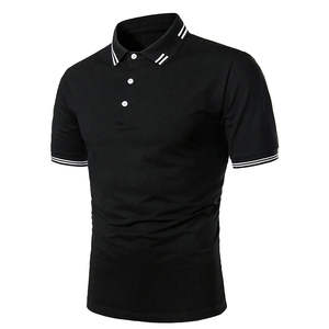 Camiseta Polo Personalizada de Estilo Único para Hombre, Manga Corta, Ribete en Contraste, Corte Ajustado Informal, para Negocios, Verano - Product Image 4