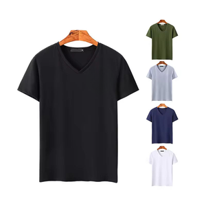 <b>Men's</b> <b>V</b>-<b>Neck</b> Short Sleeve <b>T</b>-<b>Shirt</b>-100% Organic Cotton Solid Regular Fit Quick Dry Anti-Wrinkle Breathable Sustainable Casual - Product Image 2