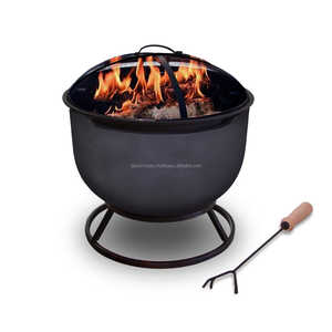 Bonfire Pit pour bol de feu de camp extérieur pour utilisation dans le jardin, barbecue de camping en plein air avec support rond en fer - Product Image 6