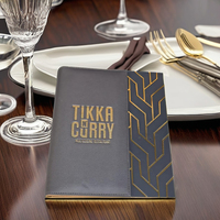 Porte-menu en cuir PU durable de qualité supérieure pour hôtel et restaurant, avec logo nickelé, format A4, porte-comptes pour clients, certifié ISO, MOQ25