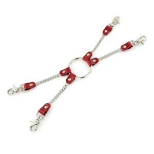 Conectores de sujeción de 4 vías para juegos de bondage, de cuero y acero, accesorio para juegos de adultos. - Product Image 2
