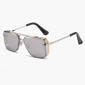 Gafas de Sol Punk de Metal Vintage de Doble Puente de Alta Calidad RTS, Novedad, Protección UV 2026 para Hombre y Mujer - Product Image 5