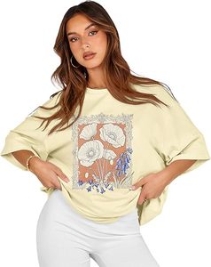 Camiseta gráfica de manga corta con cuello redondo para mujer, verano - Product Image 3