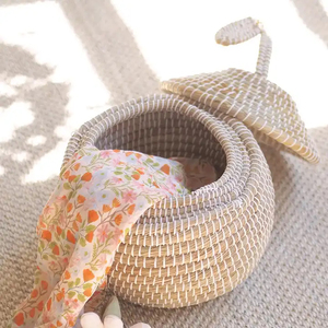 Handmade Rattan and PP Blend <b>Basket</b> Modern <b>Willow</b> Hamper for Vegetable and Food Storage, Fruit-Shaped Home - Product Image 6