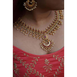 Guttapusalu <b>Long</b> Haram-Fine Pendant <b>Necklace</b> - Product Image 4
