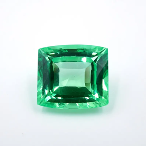 Saphir vert cultivé en laboratoire : 18,60 carats, taille coussin, 15x14x8MM - Product Image 2