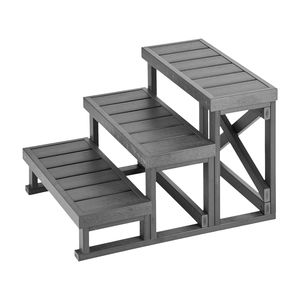 Escalera de 3 Peldaños para Spa, 27.5 Pulgadas de Ancho, Escalera para Jacuzzi, Capacidad de 350 Libras, Plástico HIPS Resistente con Almohadillas Antideslizantes - Product Image 1