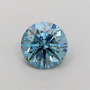 Diamant CVD créé en laboratoire, taille ronde, couleur bleu vif fantaisie, clarté VVS2, polissage excellent, qualité supérieure, pierre non montée pour bague. - Product Image 1