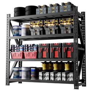 Heavy Duty Industrial Shelving Unit 5000LBS Capacity <b>Adjustable</b> Metal Garage <b>Shelves</b> 69"H X 71"W X 23.7"D - Product Image 2