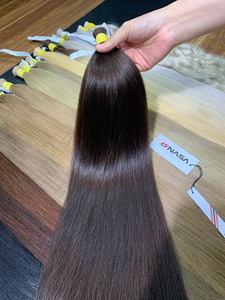 Extensions de cheveux humains vietnamiens NASA, lisses, Remy, en vrac, 1 kg, trame unique, pointes pleines, vierges, non traités, prêts pour la permanente - Product Image 2