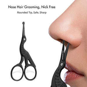 3.5 pouces pointe arrondie Vintage cigogne ciseaux professionnel en acier inoxydable avec cuticule enduite de titane noir pédicure beauté - Product Image 3