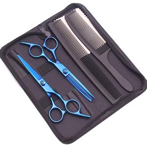 Kit de Tijeras de Peluquería de Alta Calidad en Color Plateado, 6 Piezas, Hermosos Kits de Peluquería con Estuche de Cuero con Cierre - Product Image 4