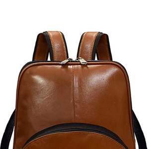 Leather Backpack for Men Real Designer Bags High Quality Black Stylish Backpack for Traveling Hiking Equipment Custom Logo OEM - Product Image 5