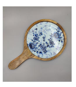 Plato DE SERVICIO DE MADERA Premium de Venta caliente Acabado natural de lujo Esmalte de color artesanal de la mejor calidad Nuevo estilo Pedido mínimo - Product Image 1