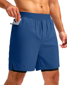 Shorts en polyester pour hommes, vente en gros, shorts décontractés d'été pour hommes, couleur unie, grande taille, shorts de sport pour hommes - Product Image 5
