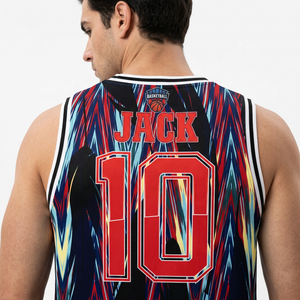 Camiseta de Baloncesto Deportiva para Hombre Marca Meharrban, Sin Mangas, Sublimada, Impresa, Absorbente de Humedad, Ajuste Atlético, para Todas las Temporadas, 100% Poliéster - Product Image 5