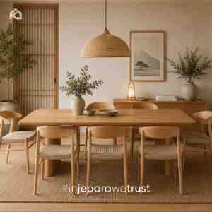 High-End Solid Teak Wood Woven <b>Dining</b> <b>Chair</b> Contemporary Armless Restaurant Cafe Furniture Made in Indonesia - Product Image 5